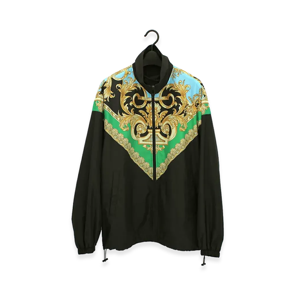 Versace Baroque Print Windbreaker "Verde Azzurro"