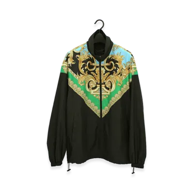 Versace Baroque Print Windbreaker "Verde Azzurro"