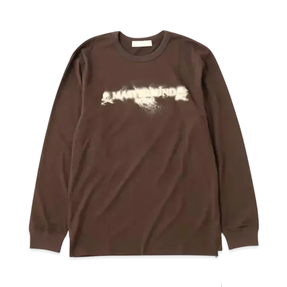 mastermind WORLD Sand Logo LS Tee "Brown"