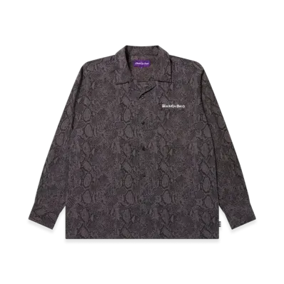 BlackEyePatch OE Logo Open Collared L/S Rayon Shirt "Multi"