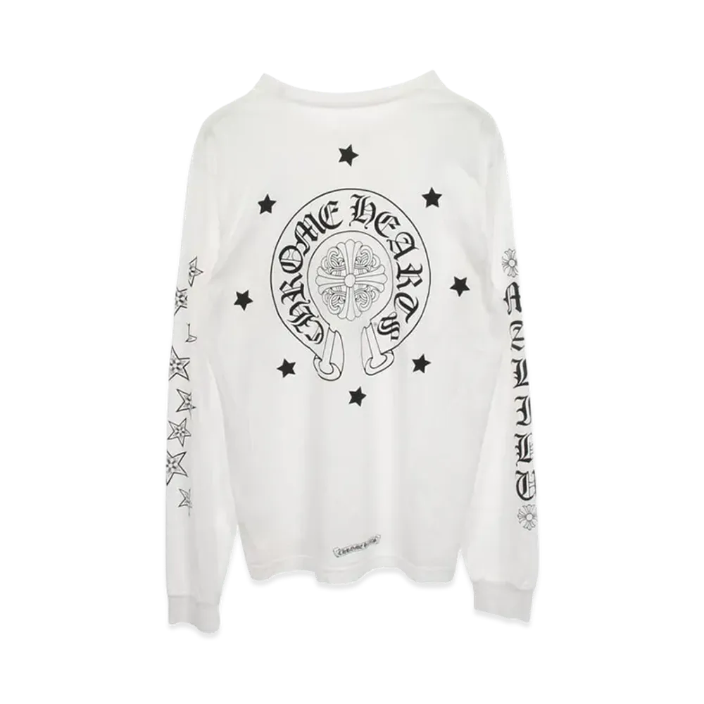 Chrome Hearts Malibu Exclusive Stars L/S T-Shirt "White"