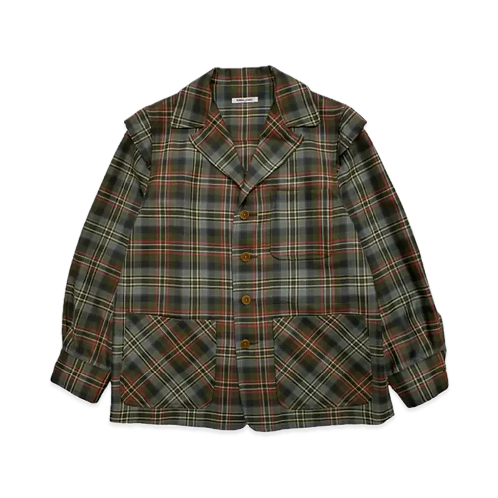 FUMIKA UCHIDA Tartan Plaid Shirt Jacket "Plaid Moss"