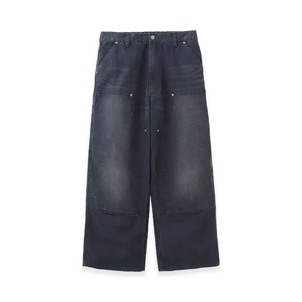 SEDAN ALL-PURPOSE Vintage Washed Double Knee Pants "Black"