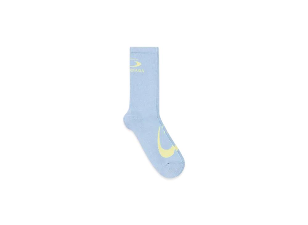 BALENCIAGA Loop Sports Icon Socks "Blue/Yellow"