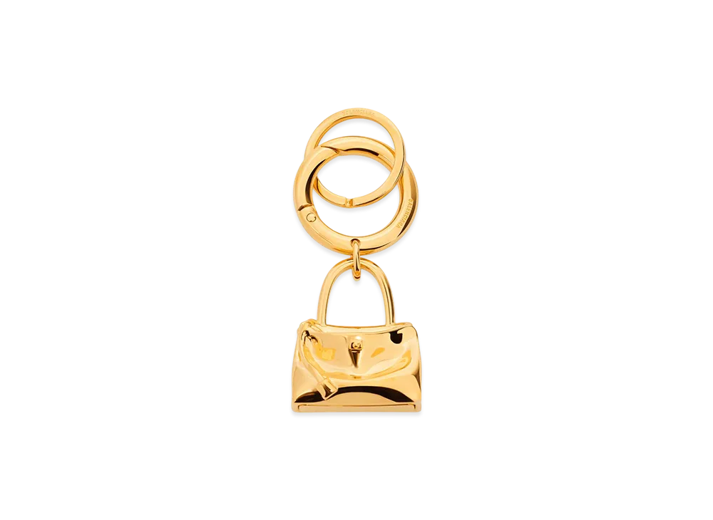 BALENCIAGA Carousel Rodeo Keyring "Shiny Gold"