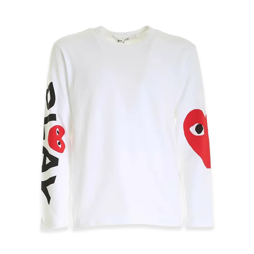 PLAY COMME des GARCONS Logo Long Sleeves T-Shirt "White"