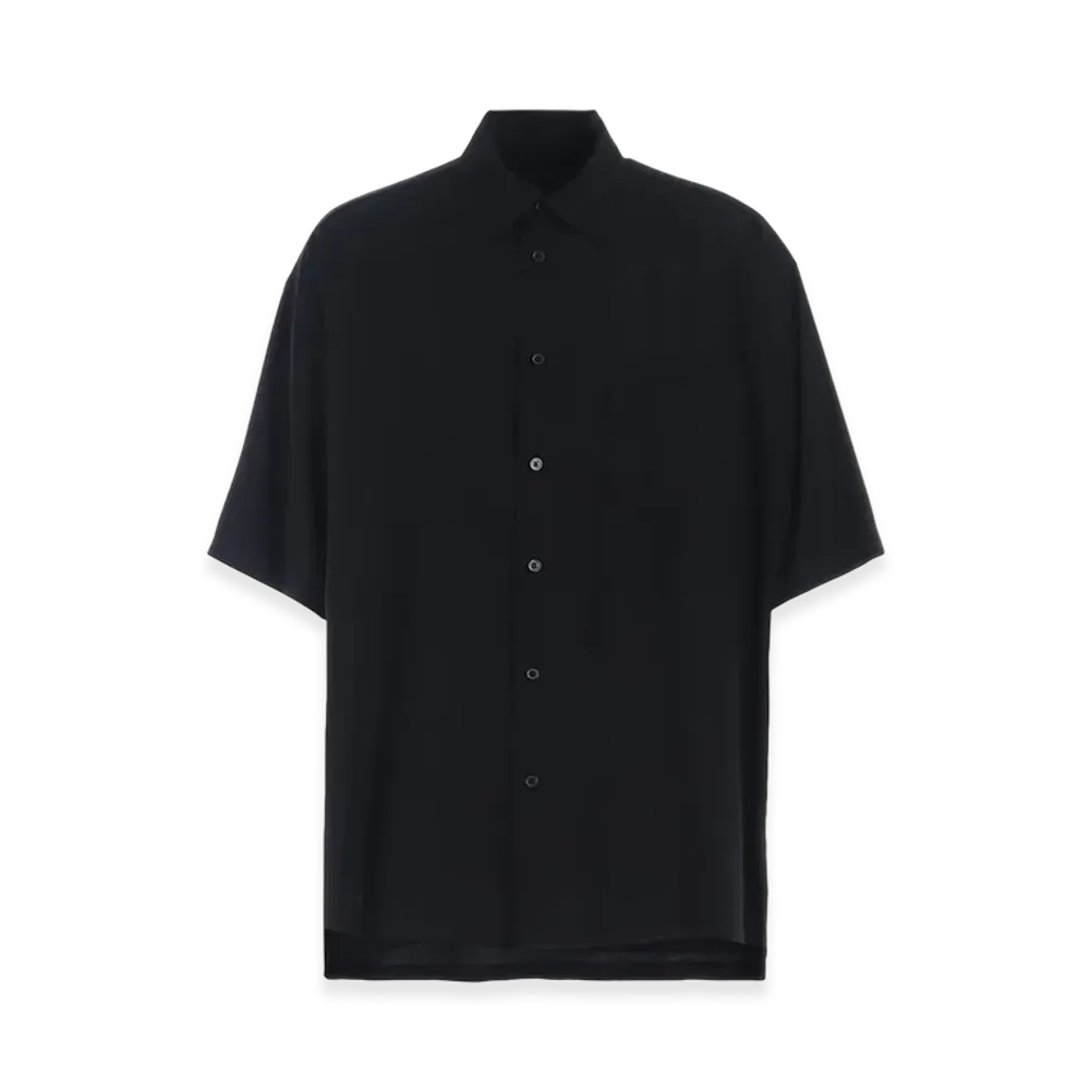 S'YTE Rayon Twill Oversized Short-Sleeve Shirt "Black"
