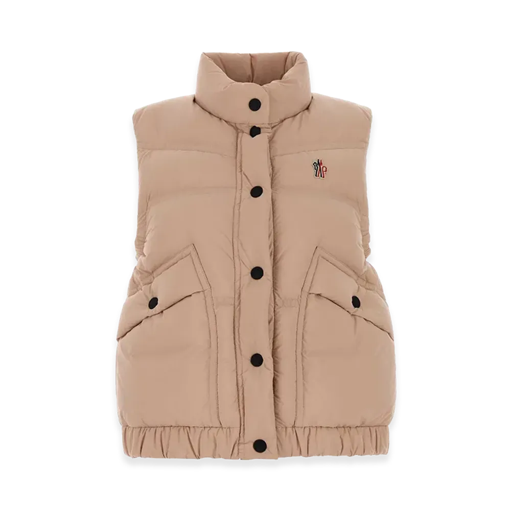 MONCLER Women's Nylon Baise Down Vest "Pink"