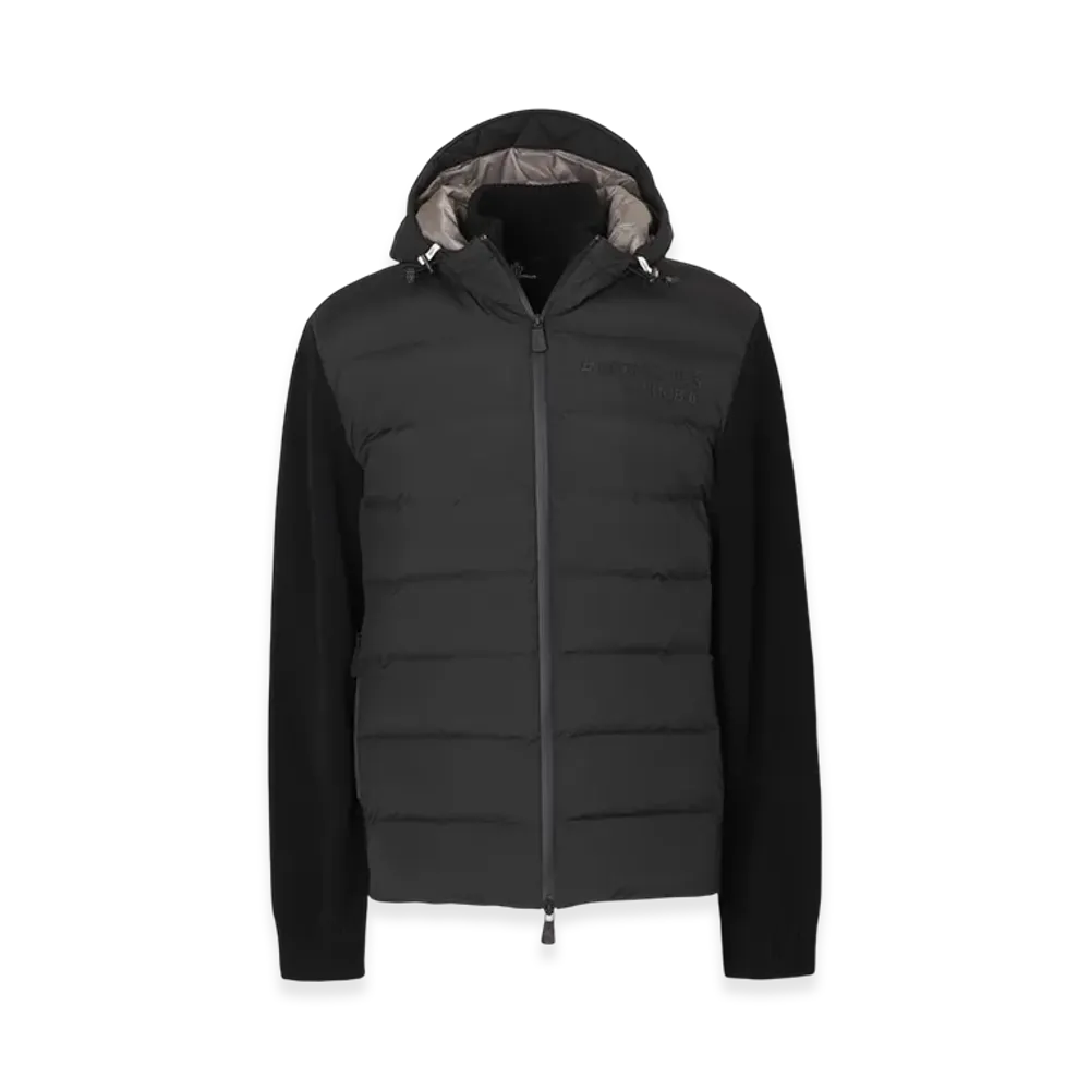 Moncler Grenoble Down Panel Zip-Up Cardigan "Black"