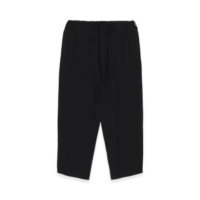 Yohji Yamamoto POUR HOMME Regulation Cellulose Gabardine Classic Drawstring Pants "Black"