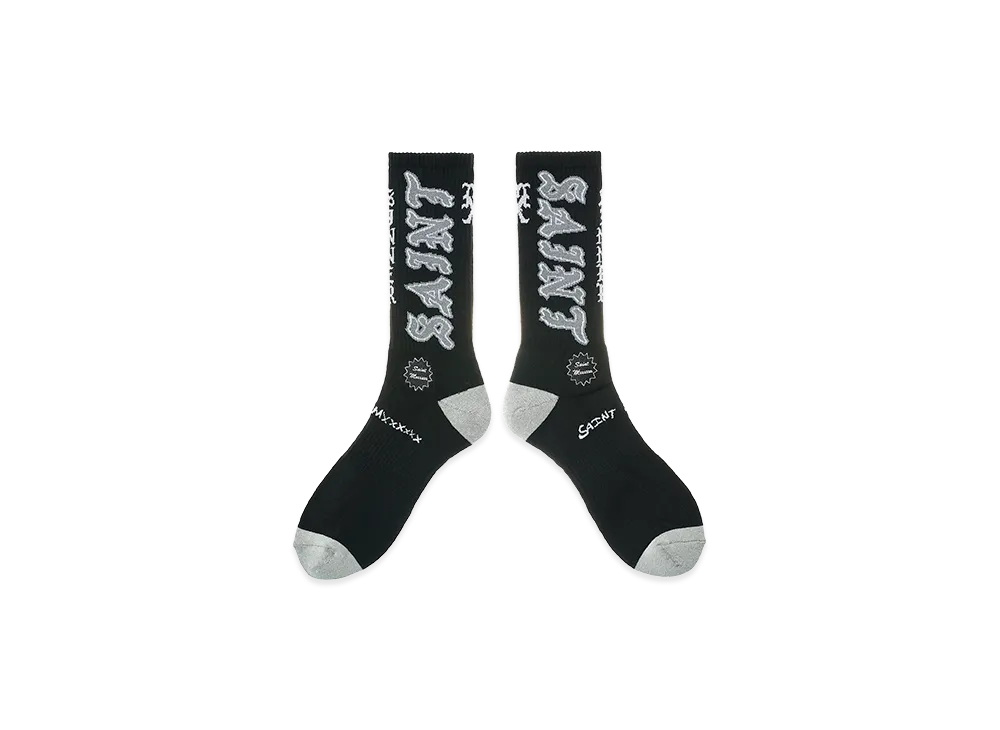 SAINT Mxxxxxx Socks Aint "Black/Gray"