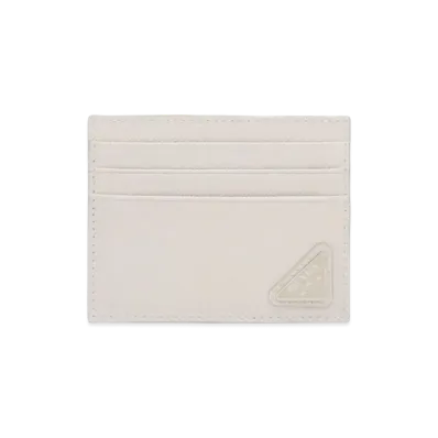 PRADA Saffiano Leather Card Holder "Chalk White"