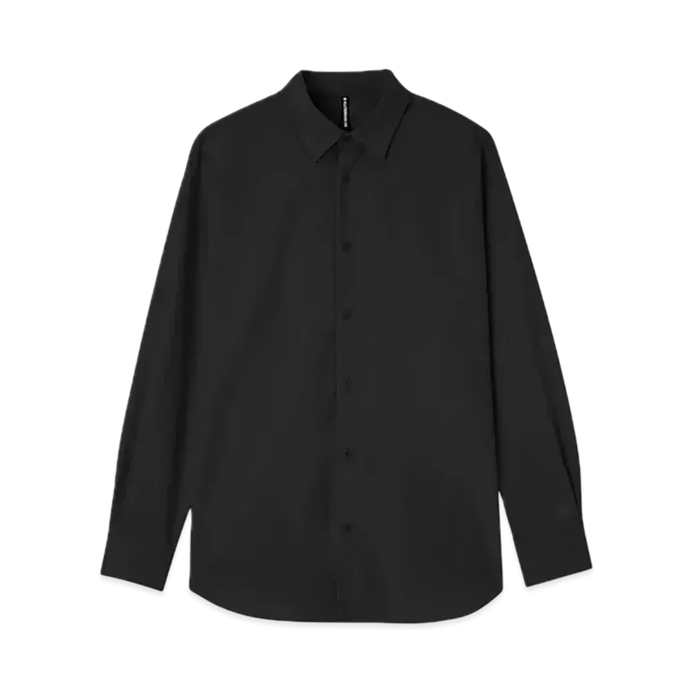 DESCENTE ALLTERRAIN Solotex Long Sleeve Regular Collar Shirt "Smoke Black"