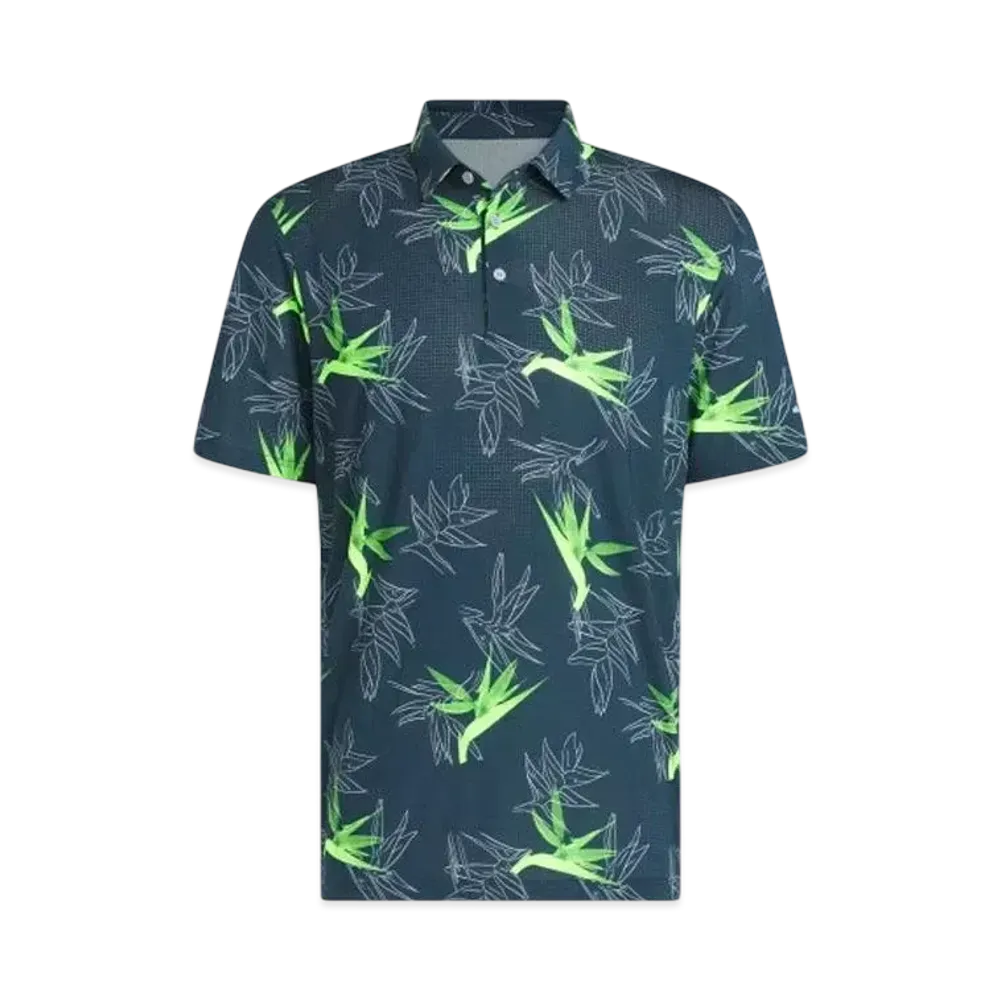 adidas Novelty Print Short Sleeve Stretch Shirt "Green Night"