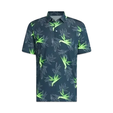 adidas Novelty Print Short Sleeve Stretch Shirt "Green Night"