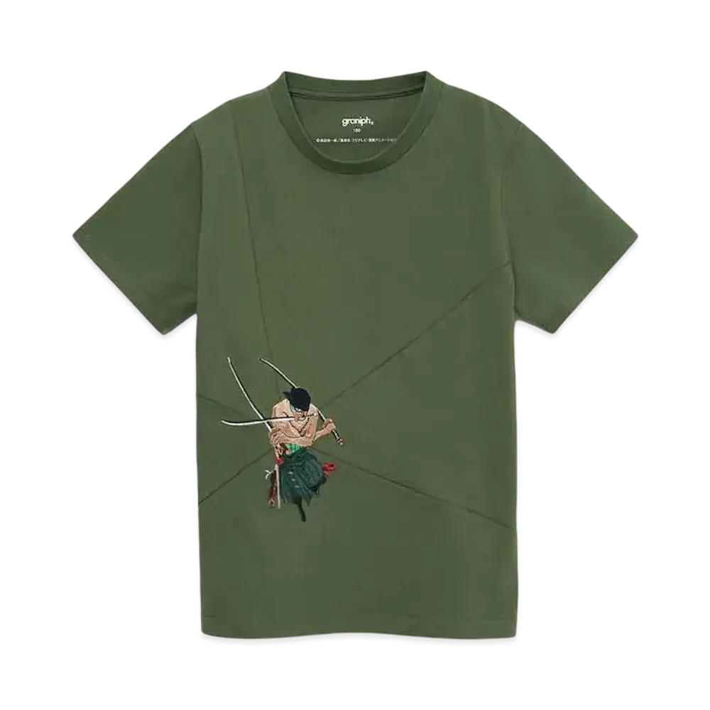 graniph x ONE PIECE Onigiri Kids T-Shirt "Khaki"