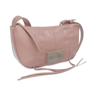 Matin Kim Half Shirring Ribbon Round Bag "Pink"