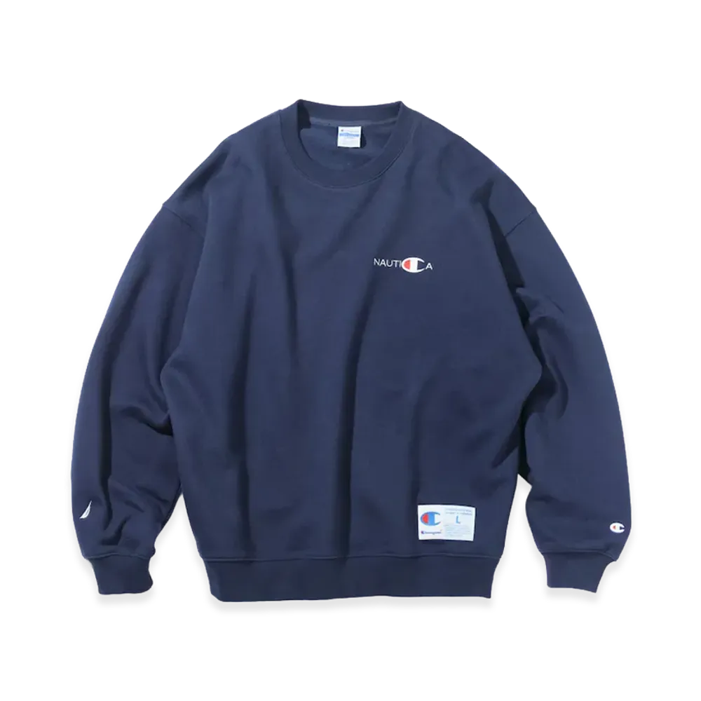 Champion x NAUTICA Embroidered Sweatshirt "Navy"