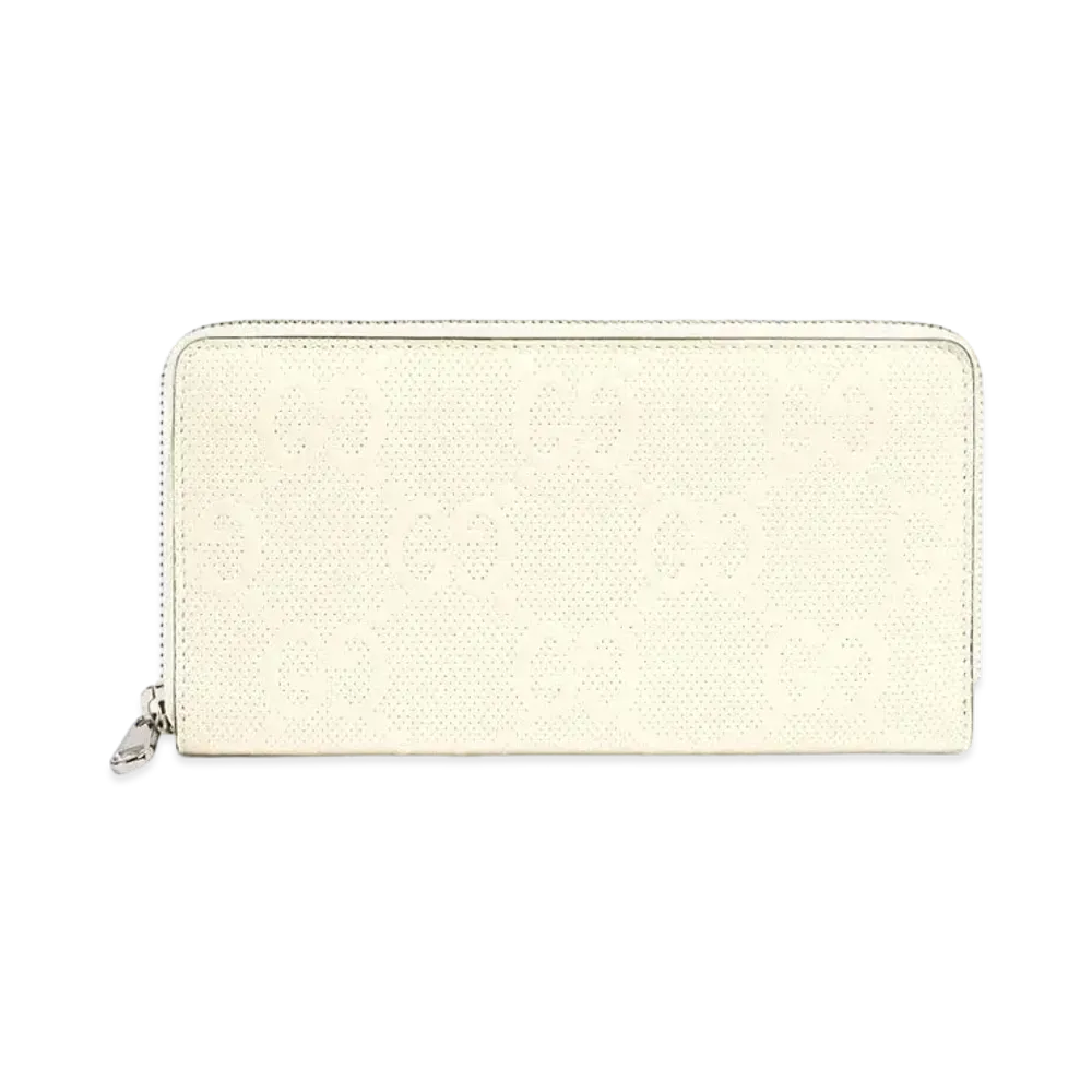 グッチ GGエンボス ジップアラウンドウォレット "ホワイト" 625558 1W3AN 9022
