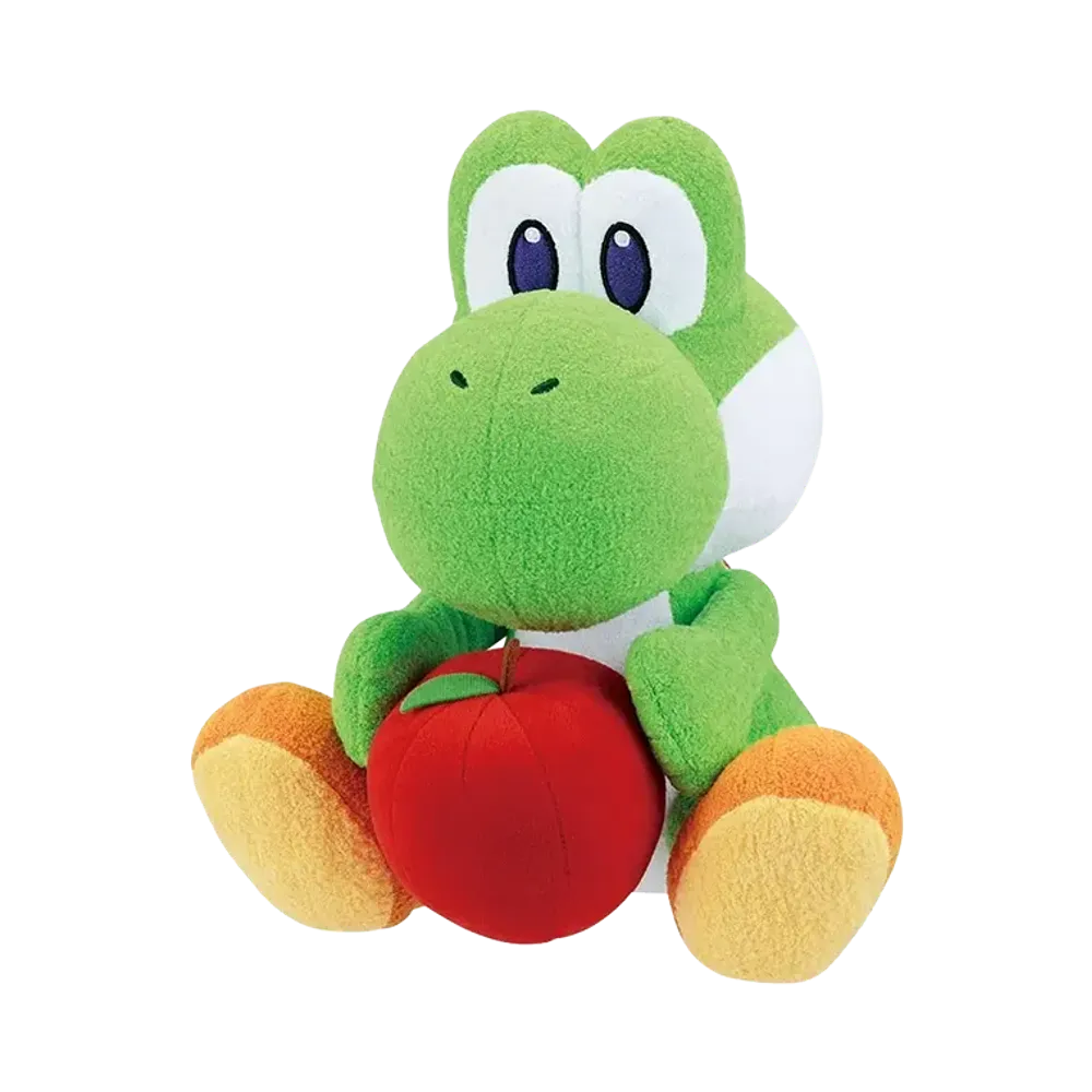BANDAI "Ichiban Kuji" -Super Mario with YOSHI- A Prize Yoshi plush toy with apple