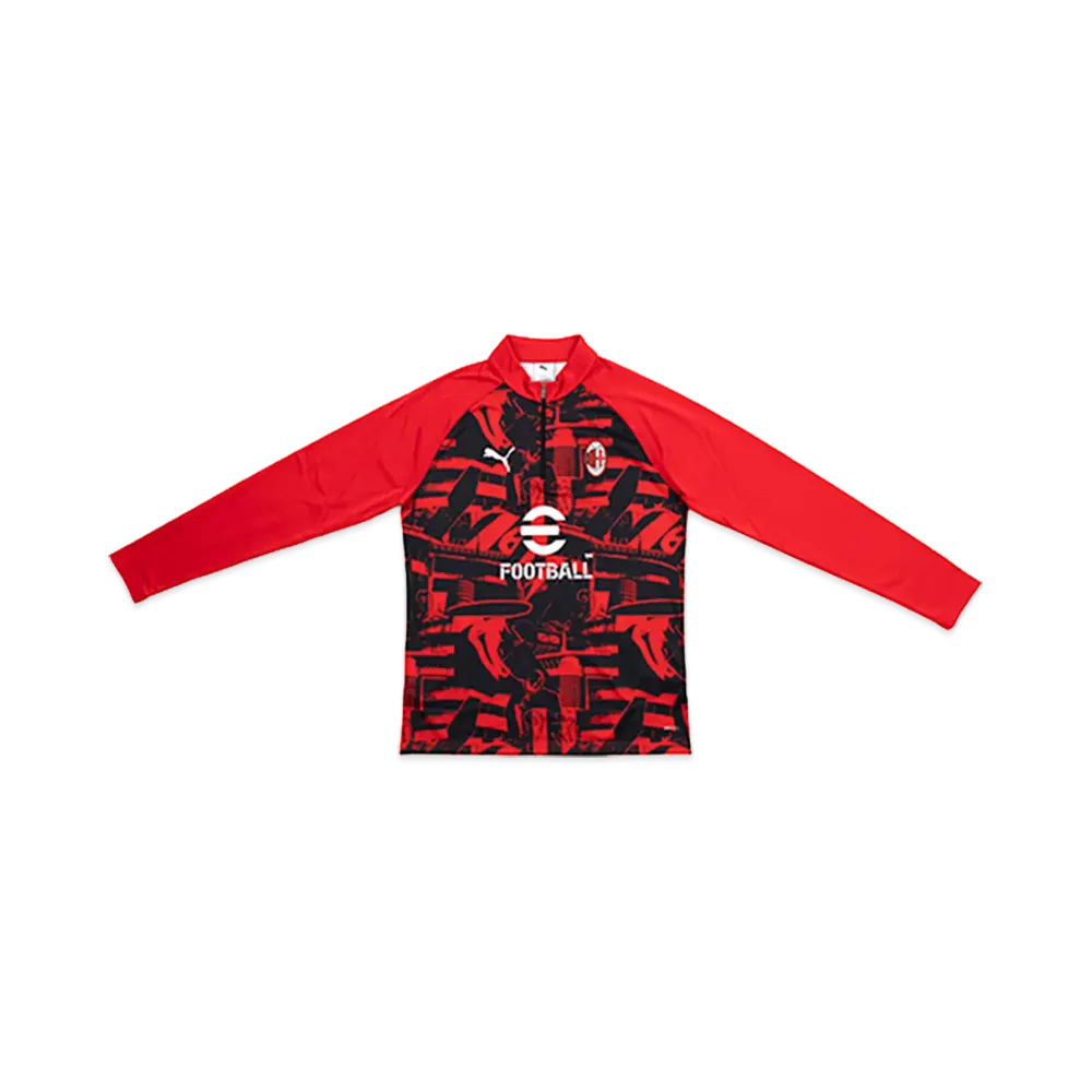 PUMA 26-27 AC Milan Training Quarter-Zip Top "For All Time Red"