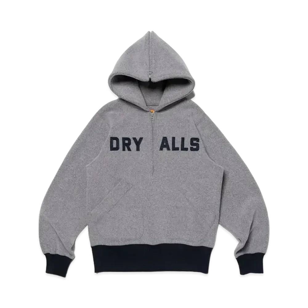 HUMAN MADE FLEECE HALF-ZIP HOODIE "Grey"