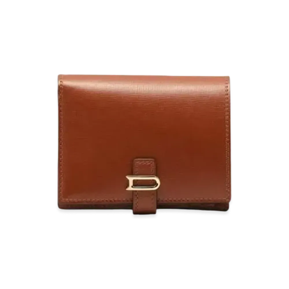 DELVAUX Leonce Compact Wallet Opera Calf "Tan"