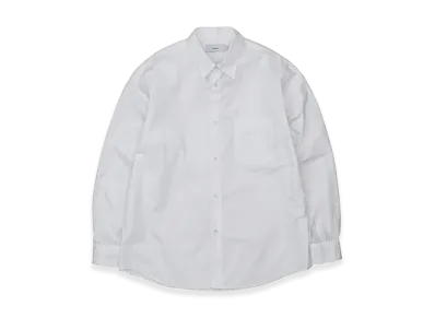 Graphpaper High Count Regular Collar Round Cut Shirt "White"