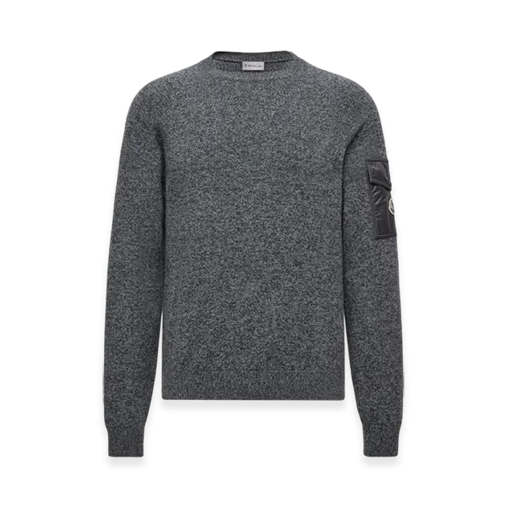 MONCLER Mouline Wool & Cashmere Jumper "Dark Grey"