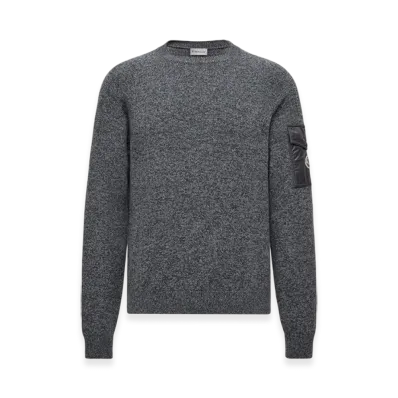 MONCLER Mouline Wool & Cashmere Jumper "Dark Grey"