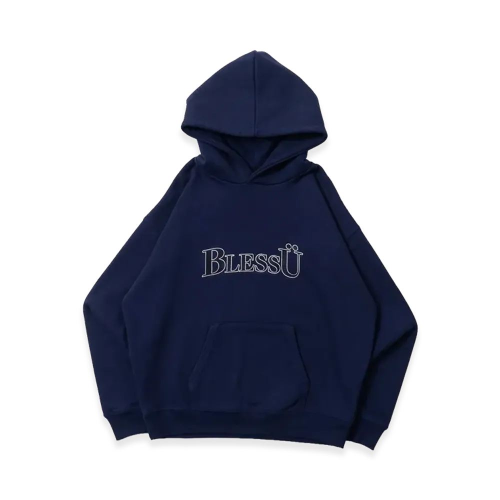 BLESS U BU Logo Hoodie "Navy"
