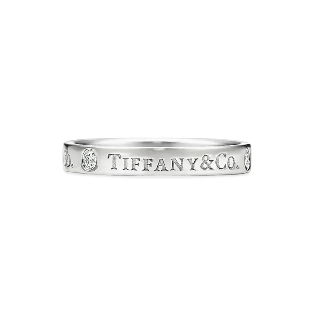 Tiffany & Co. Band Ring Diamond Platinum