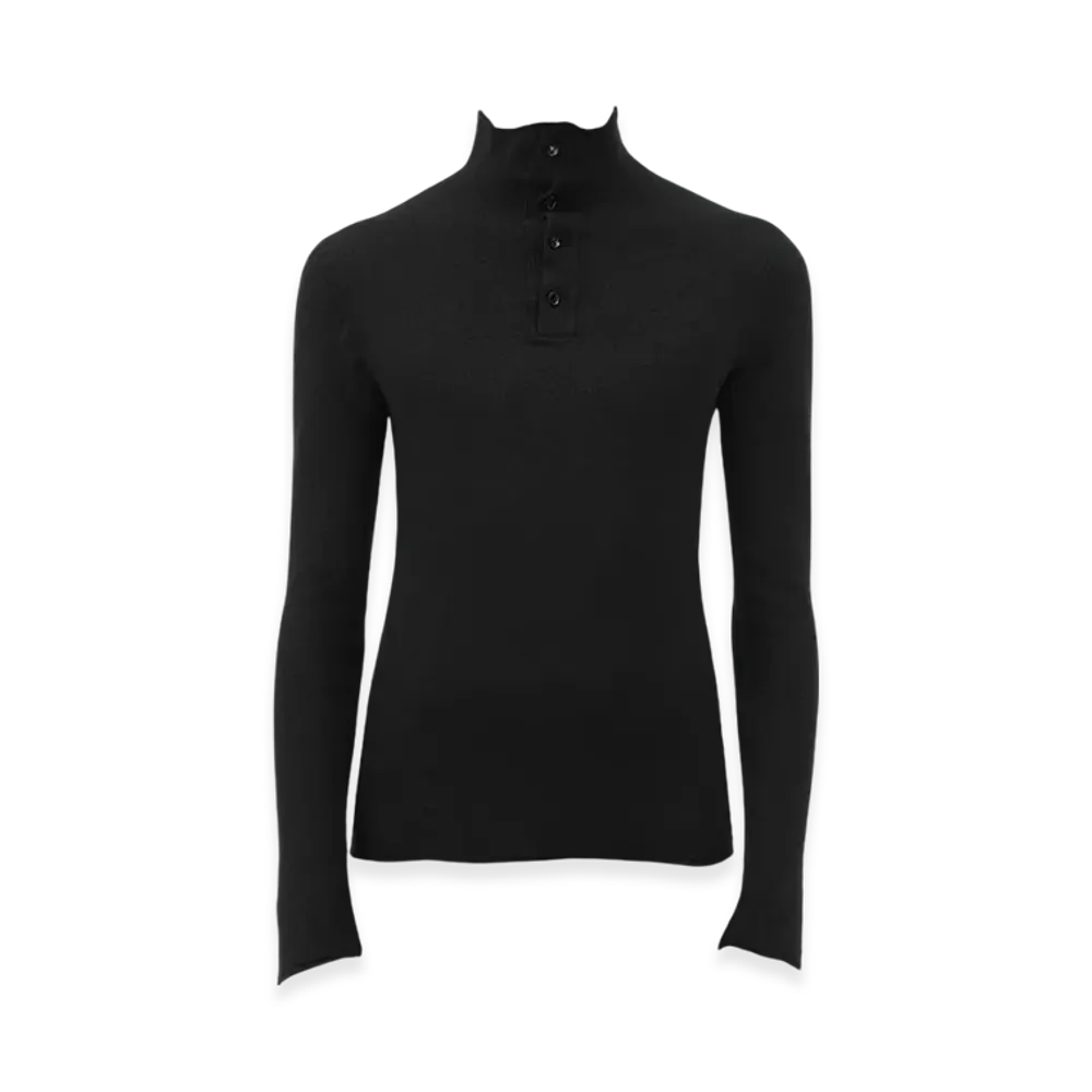 Bottega Veneta Felted Wool Jumper "Black"