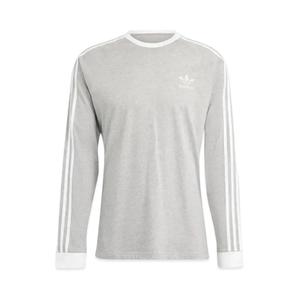 adidas Adicolor Classics Three Stripes Long Sleeve T-Shirt "Medium Gray Heather"