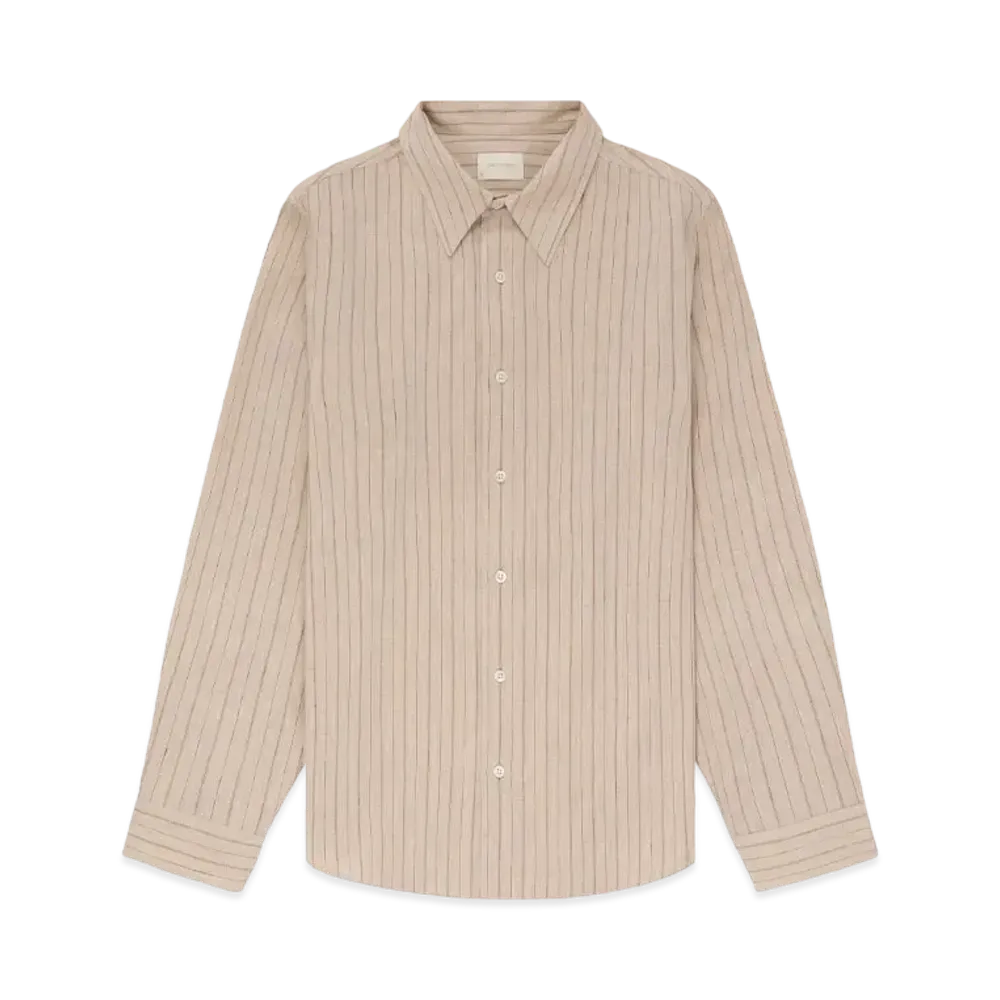 Aime Leon Dore Striped Linen Shirt "Tan"