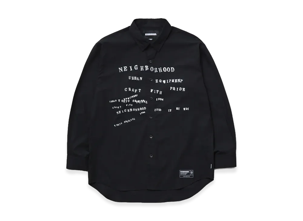 NEIGHBORHOOD Typographic Shirt LS "Black"
