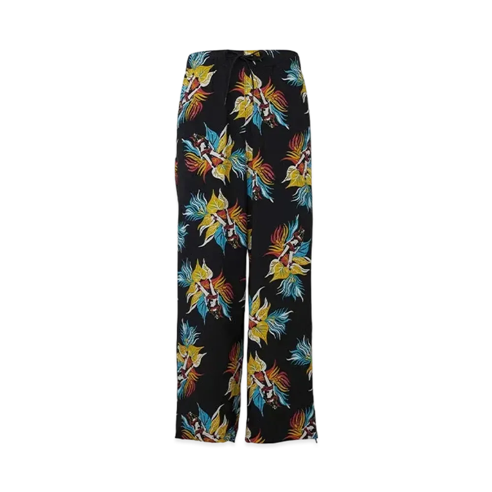 HYSTERIC GLAMOUR Tropic Ladyland Pattern Easy Wide Pants "Black"