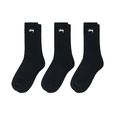 Stussy Stock Crew Socks Multipack "Black"