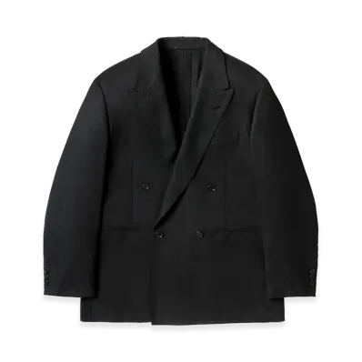 A.PRESSE Wool Double Breasted Jacket "Charcoal"