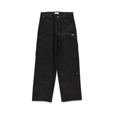 WIND AND SEA Syntetic Leather Double Knee Pant "Black"