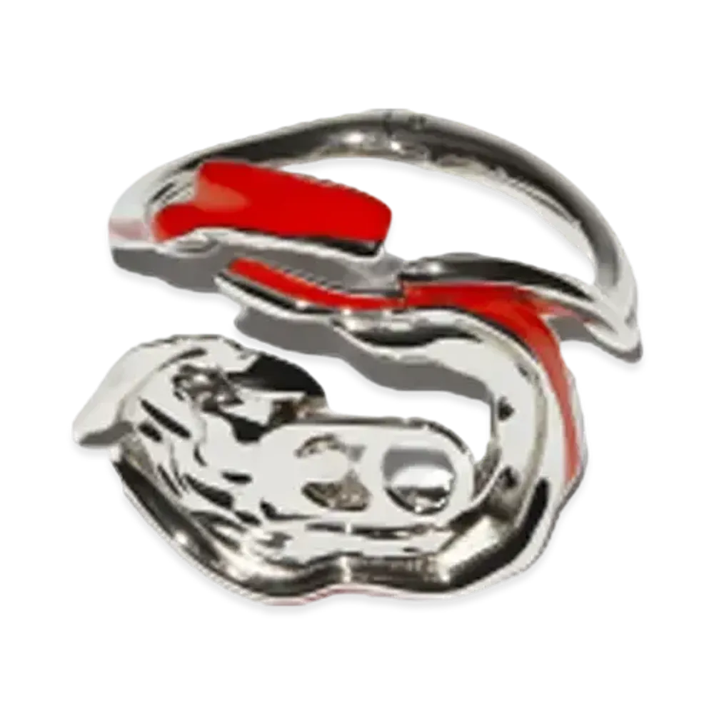 Acne Studios Crushed Can Bracelet "Red"