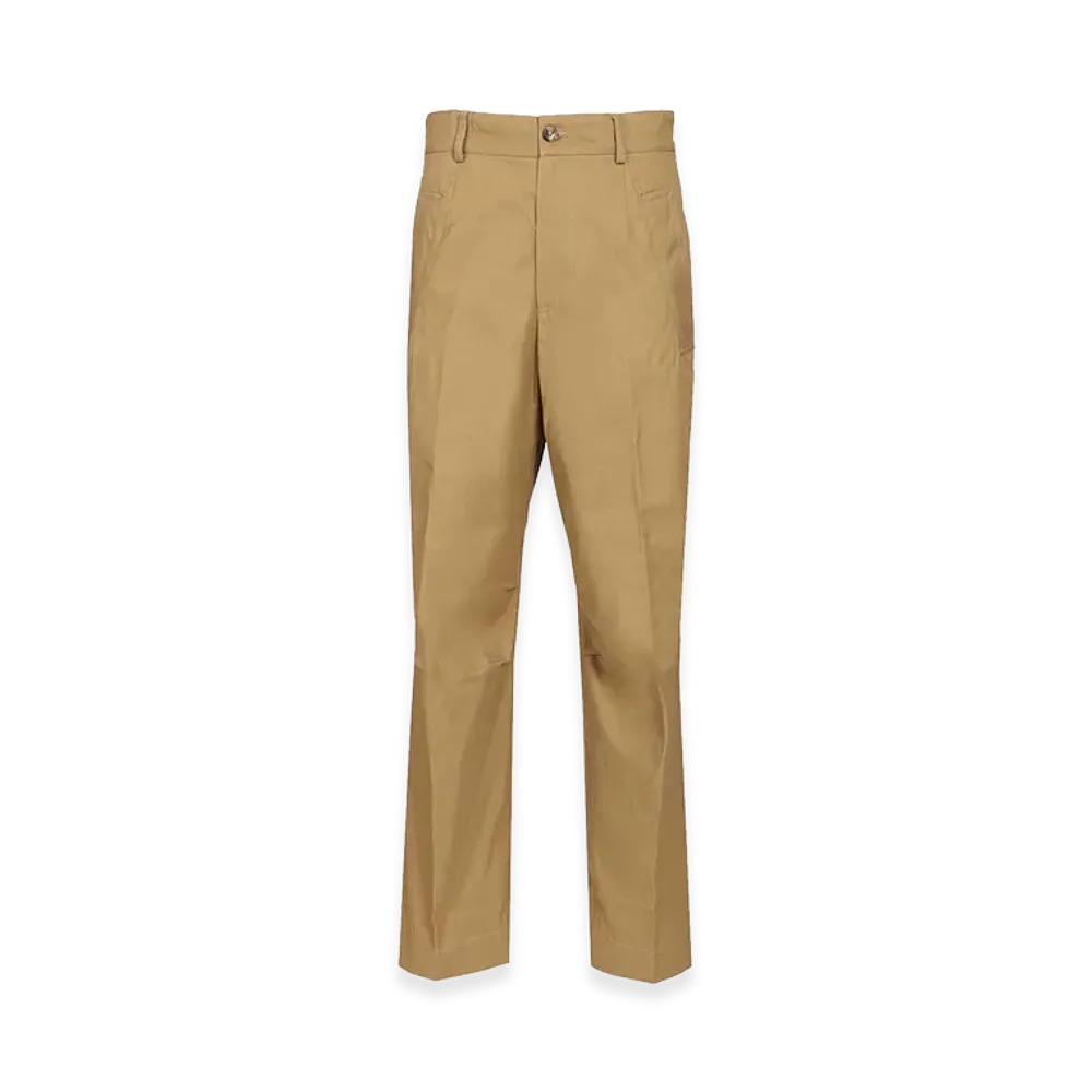 DRIES VAN NOTEN Cotton Twill Trousers "Beige"