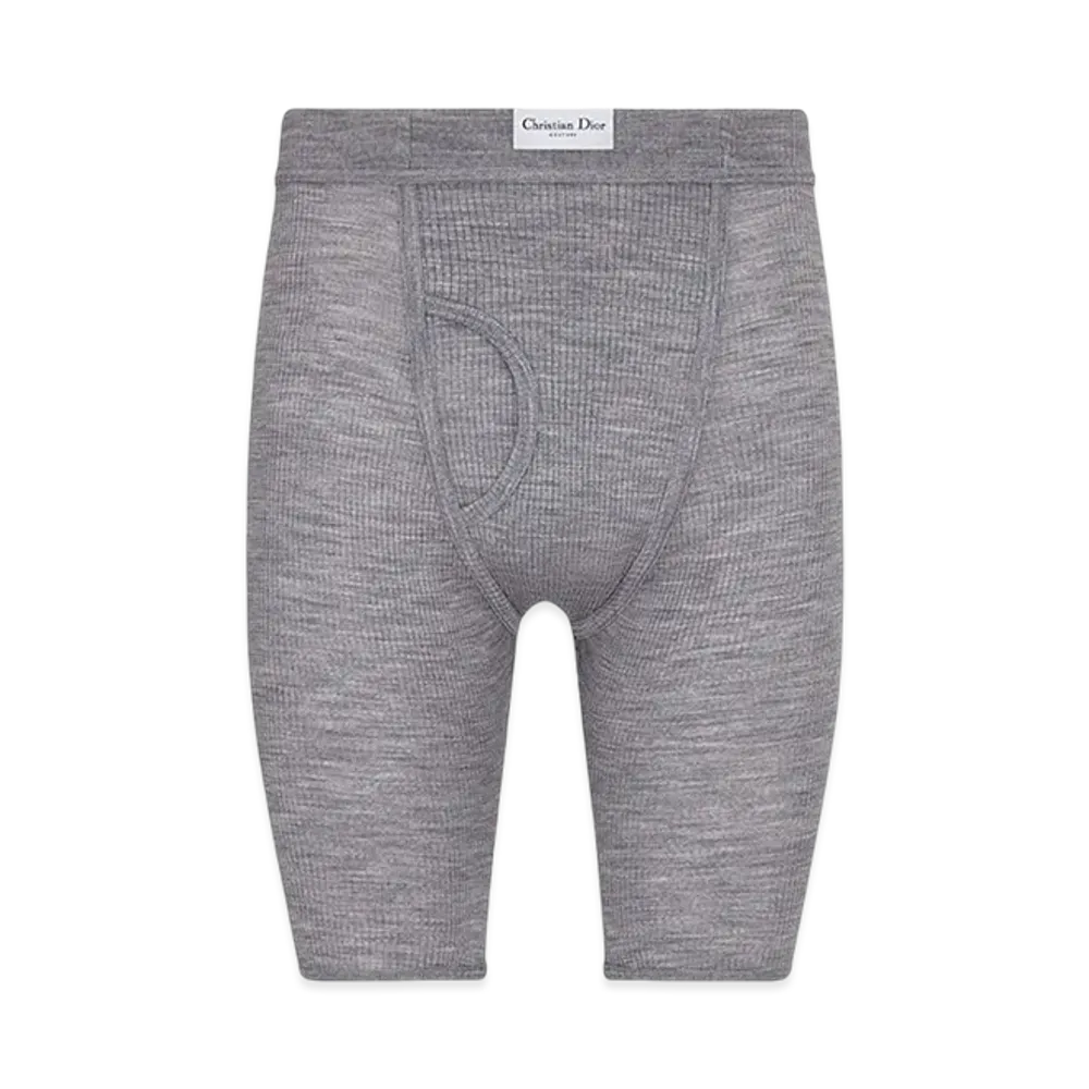 Dior Cropped Leggings Virgin Wool Jersey "Grey"