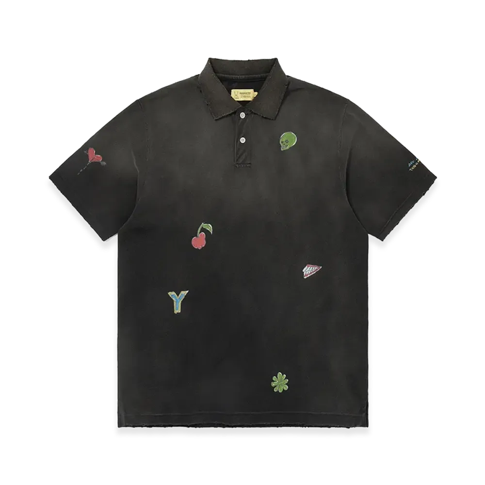 thisisneverthat x Daniel Johnston Faded Jersey S/S Polo "Black"
