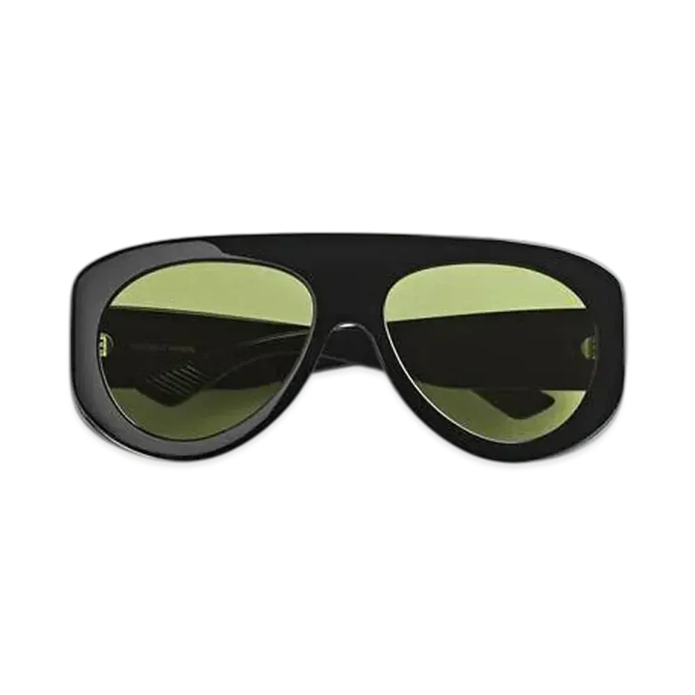 Bottega Veneta Osservatorio Aviator Sunglasses "Black/Green"