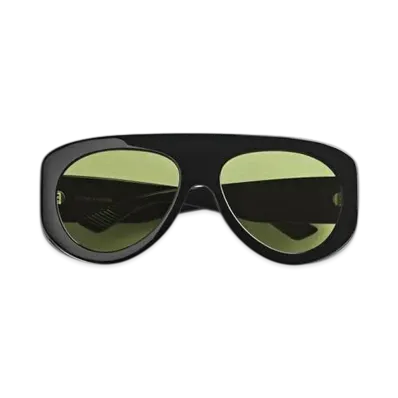 Bottega Veneta Osservatorio Aviator Sunglasses "Black/Green"