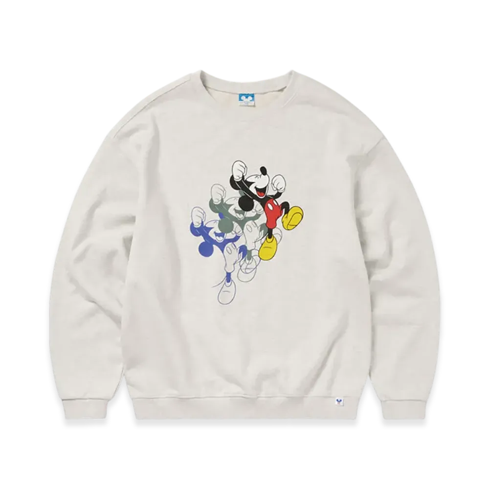 thisisneverthat x Disney Mickey Bounce Crewneck "Light Heather Grey"