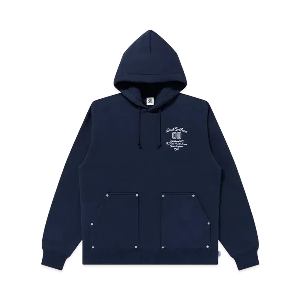 Brand Statement Double Pocket Hoodie "Navy"