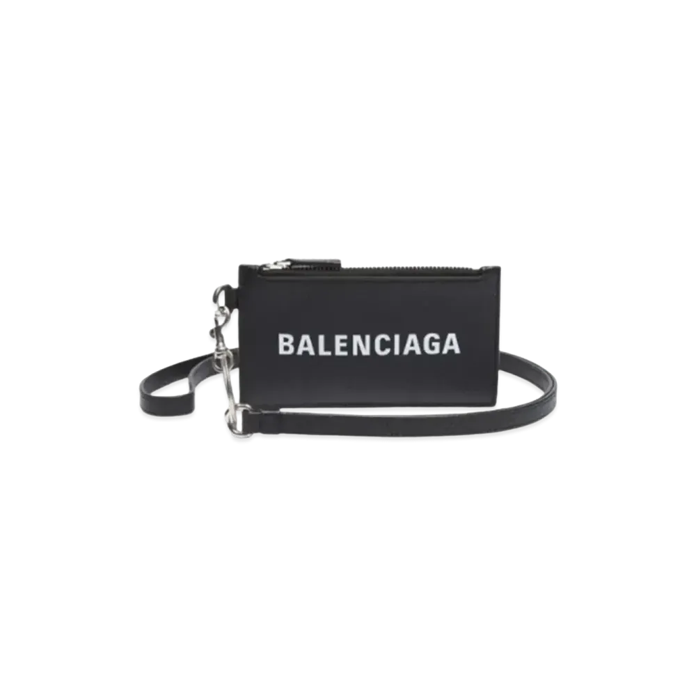 BALENCIAGA Cash Key Holder Card Holder "Black/White"