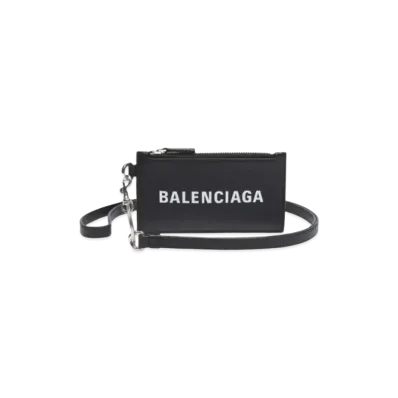BALENCIAGA Cash Key Holder Card Holder "Black/White"